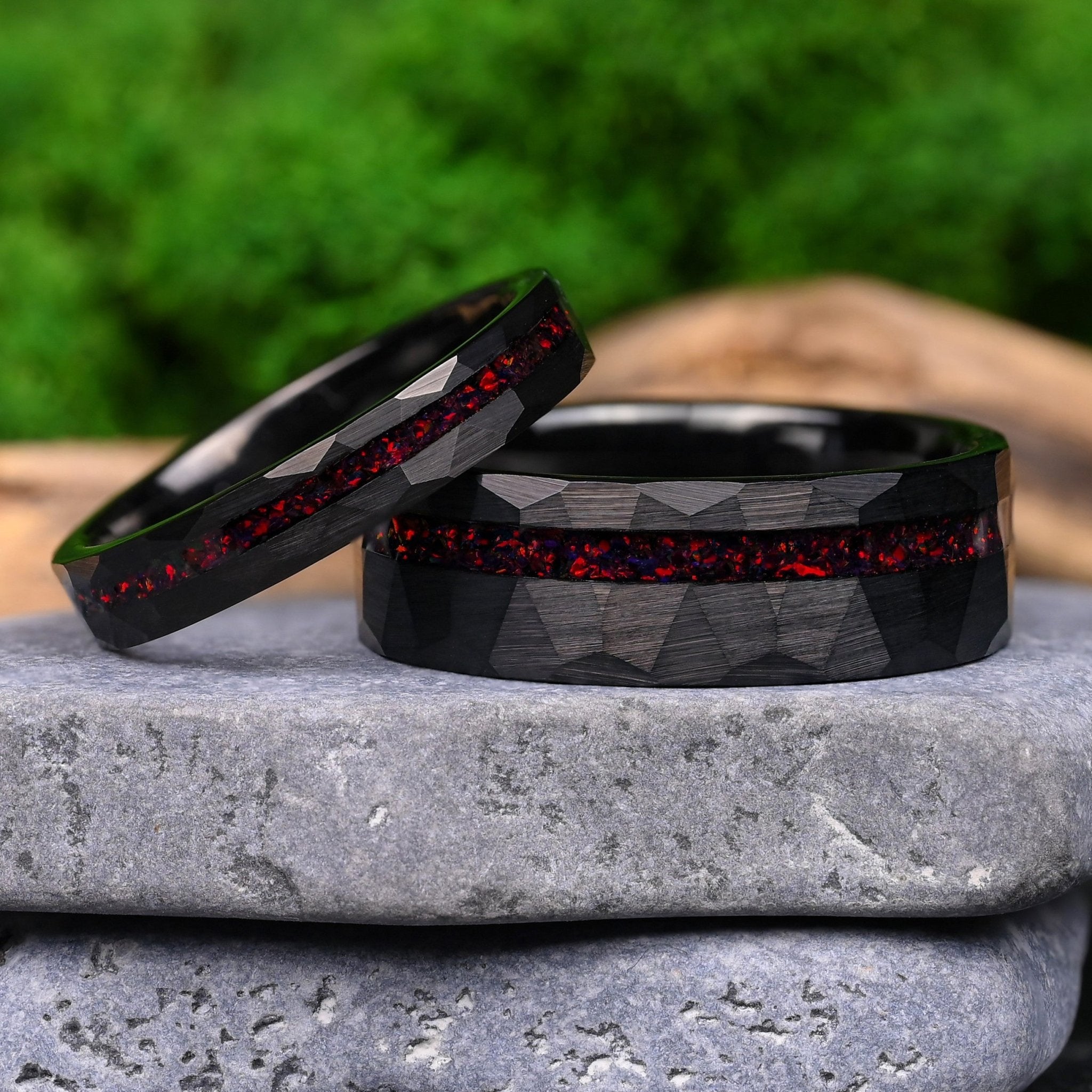 Ensemble d'anneaux dragon (6 mm et 4 mm de large)