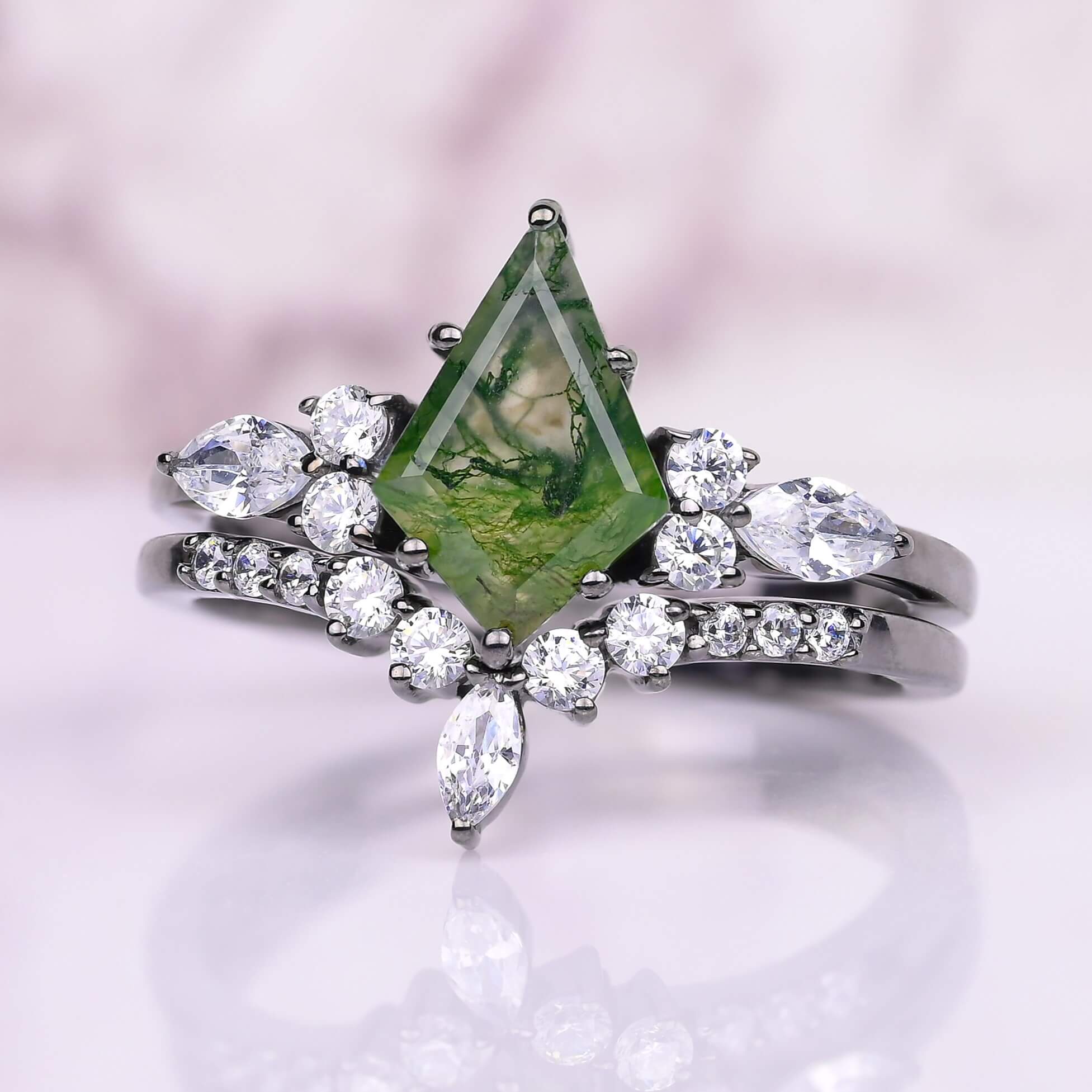 Achat - Ringe Set - WOLFRAM / STERLING SILBER - Monetto Ringe