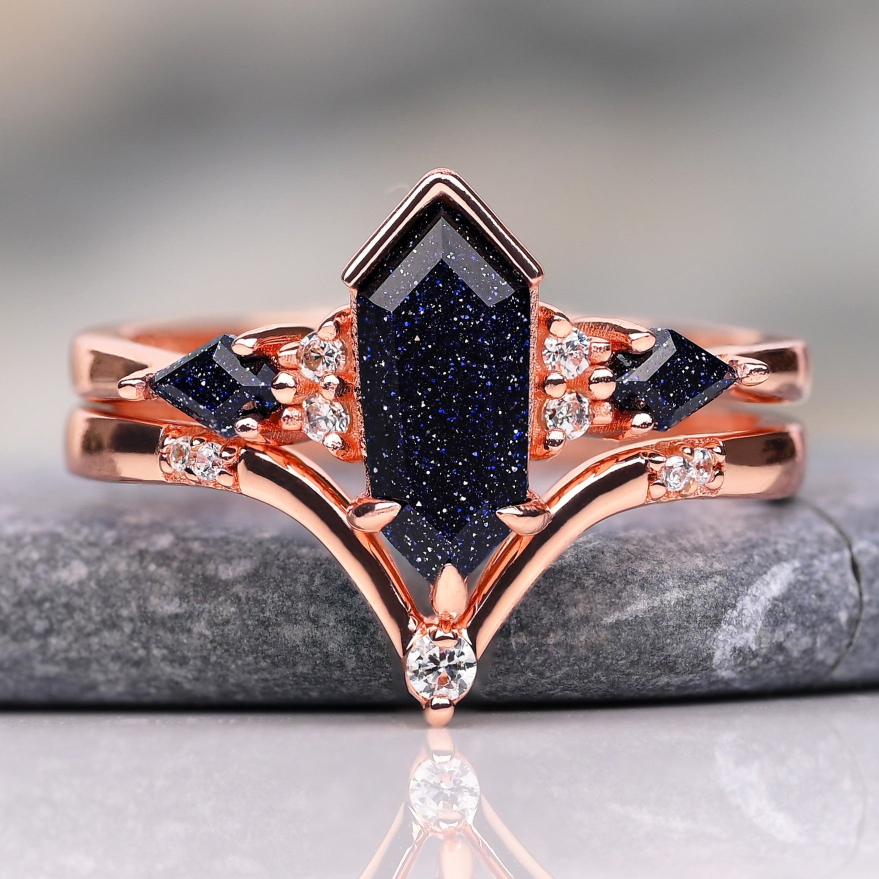Einzigartiger Ring für Frauen - Nachthimmel - Sterling Silber für Frauen - Geschenk für sie