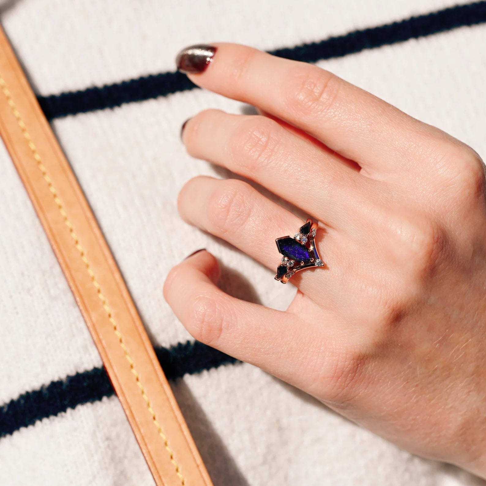 Einzigartiger Ring für Frauen - Nachthimmel - Sterling Silber für Frauen - Geschenk für sie