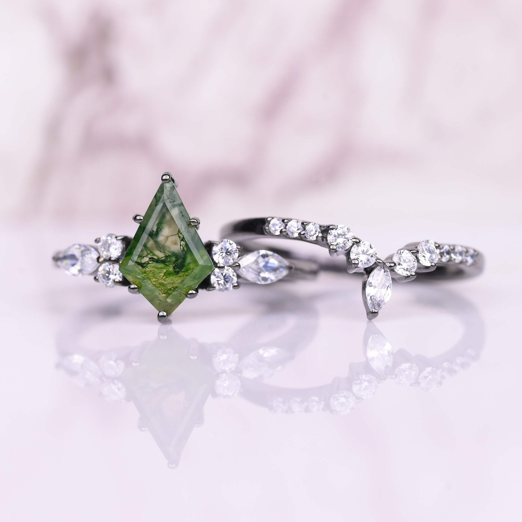 Achat - Verlobungsring für Damen - 925 STERLING SILBER - Monetto Ringe