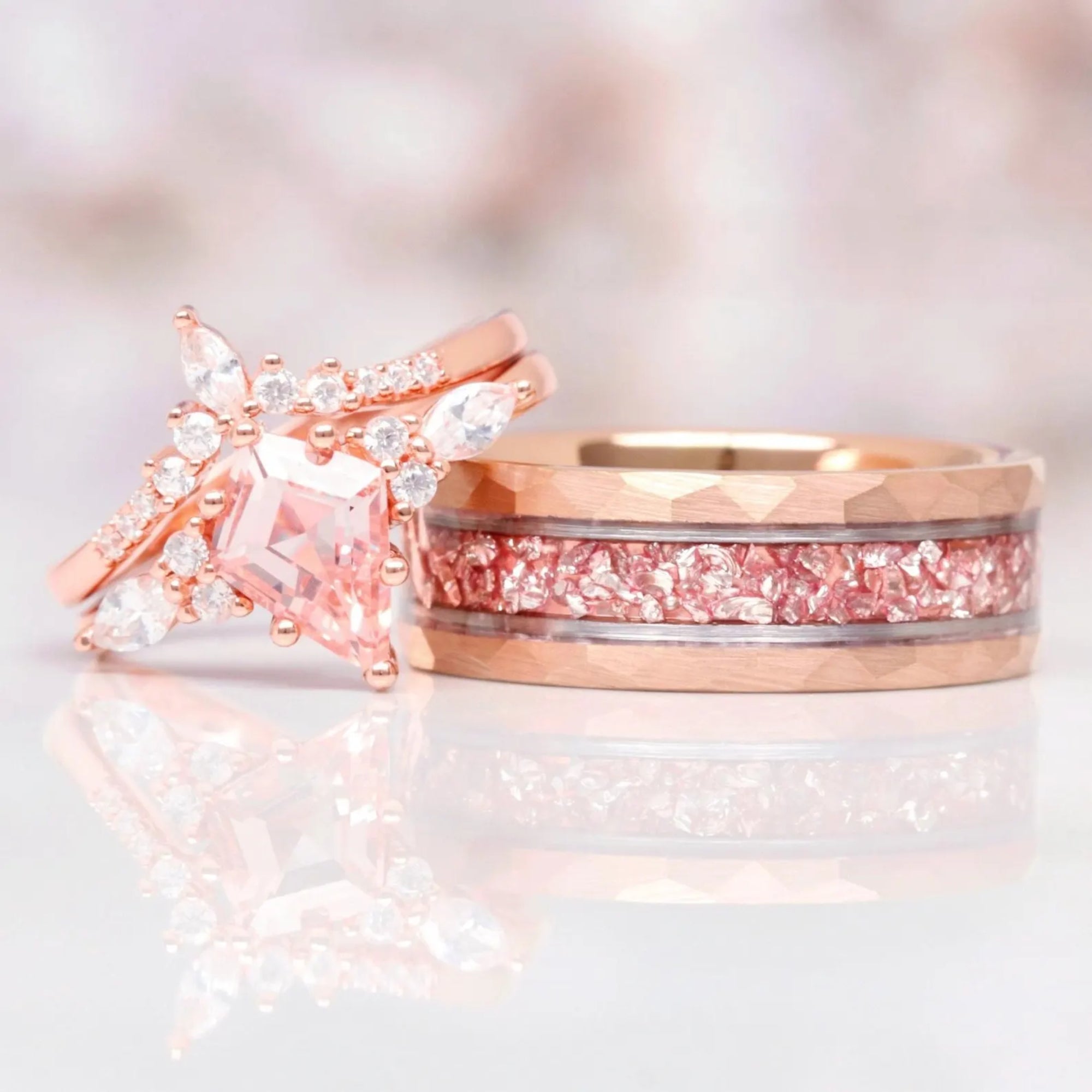 Blush Horizon - Ensemble de bagues