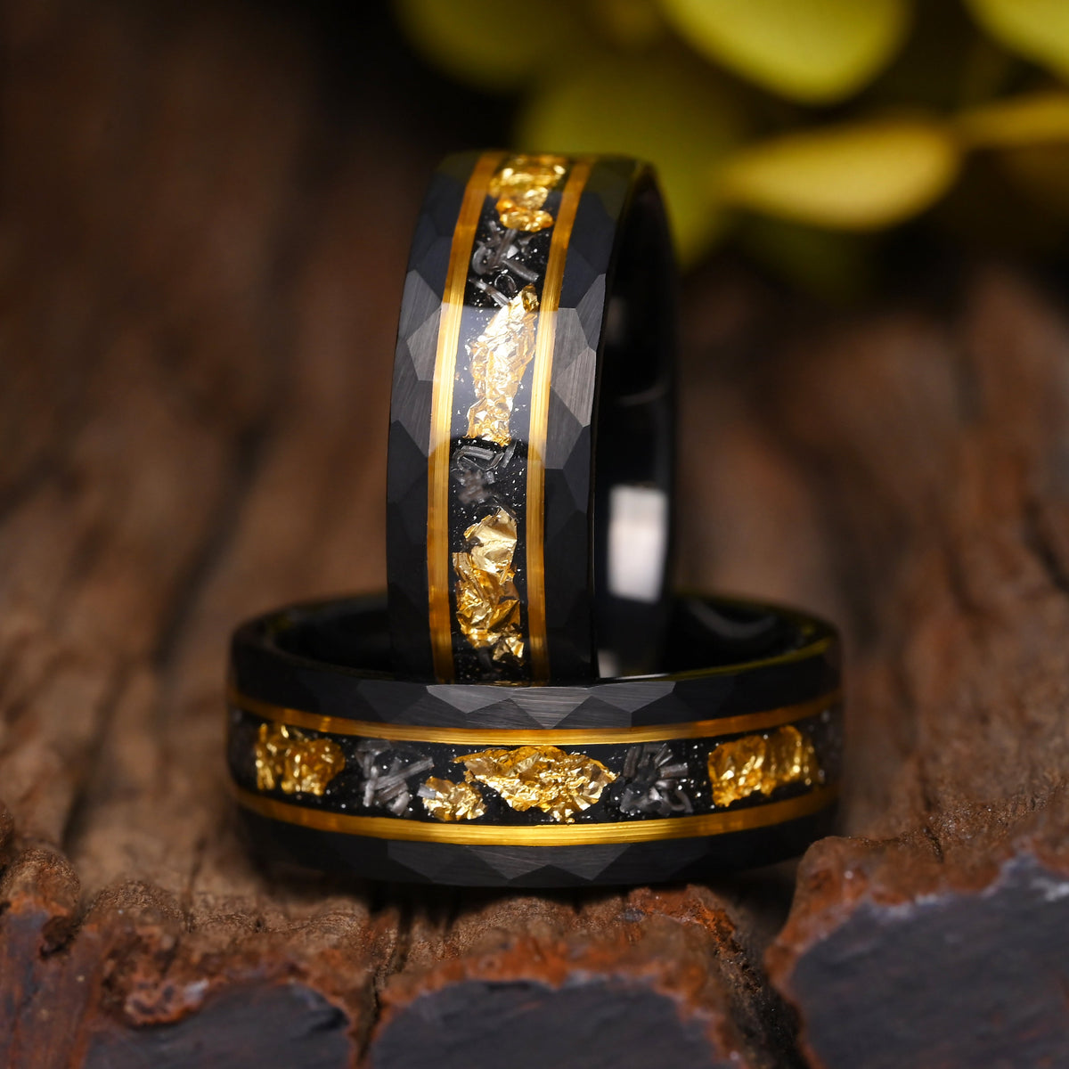 SOXEMAN Bague De Mariage Tungstène Homme 8mm - Bague Fiançailles Classique Luxe Noire