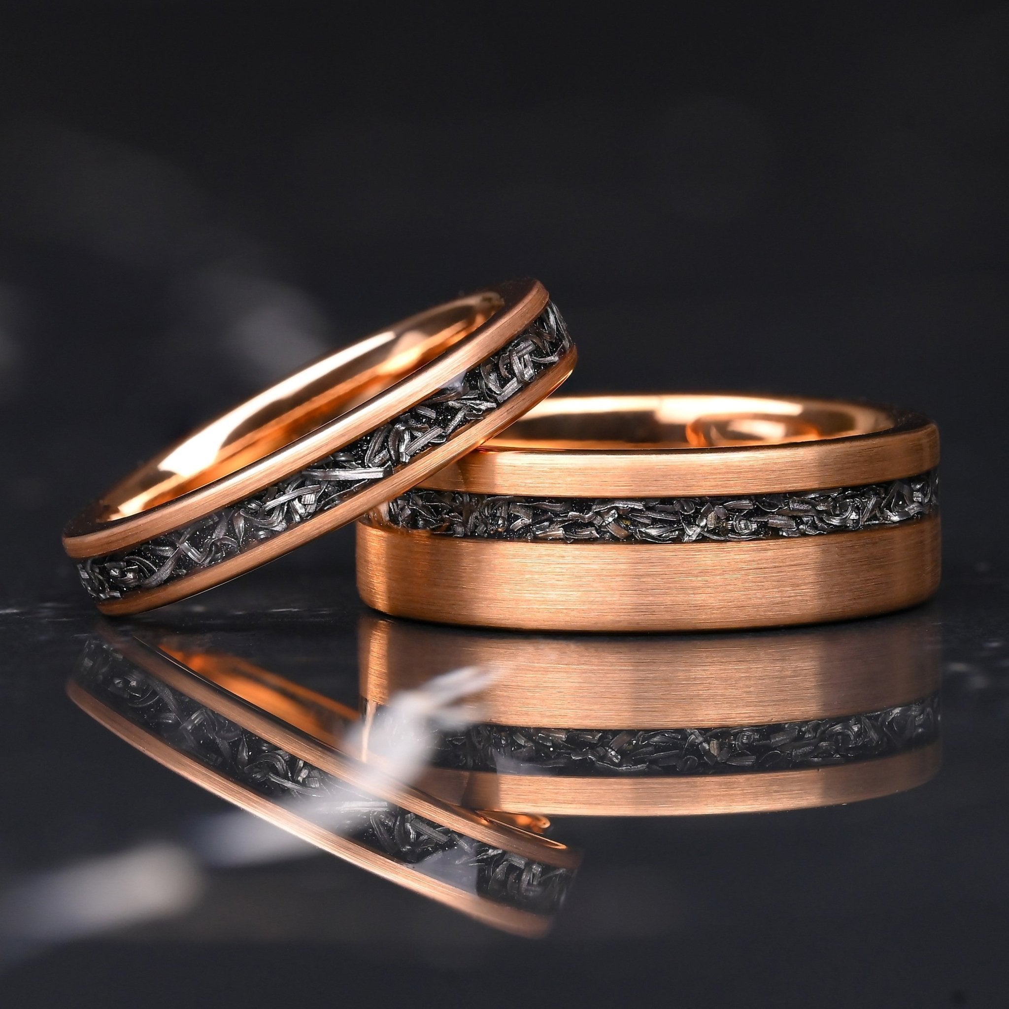 Einzigartiger Ring für Paare- Ignis - Wolfram Ringe für Paare- Geschenk für Partner