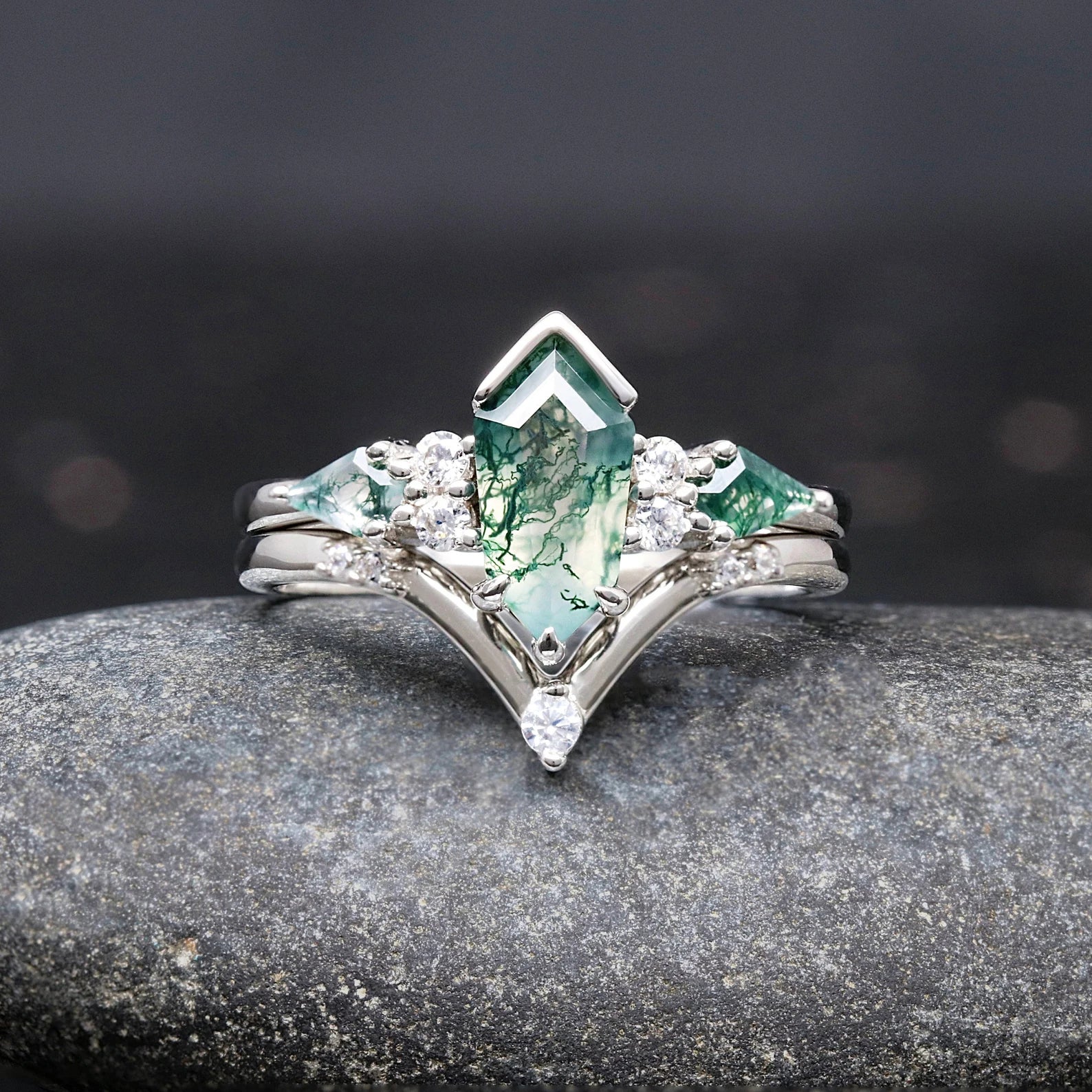 Ensemble de bagues Mossy Charm