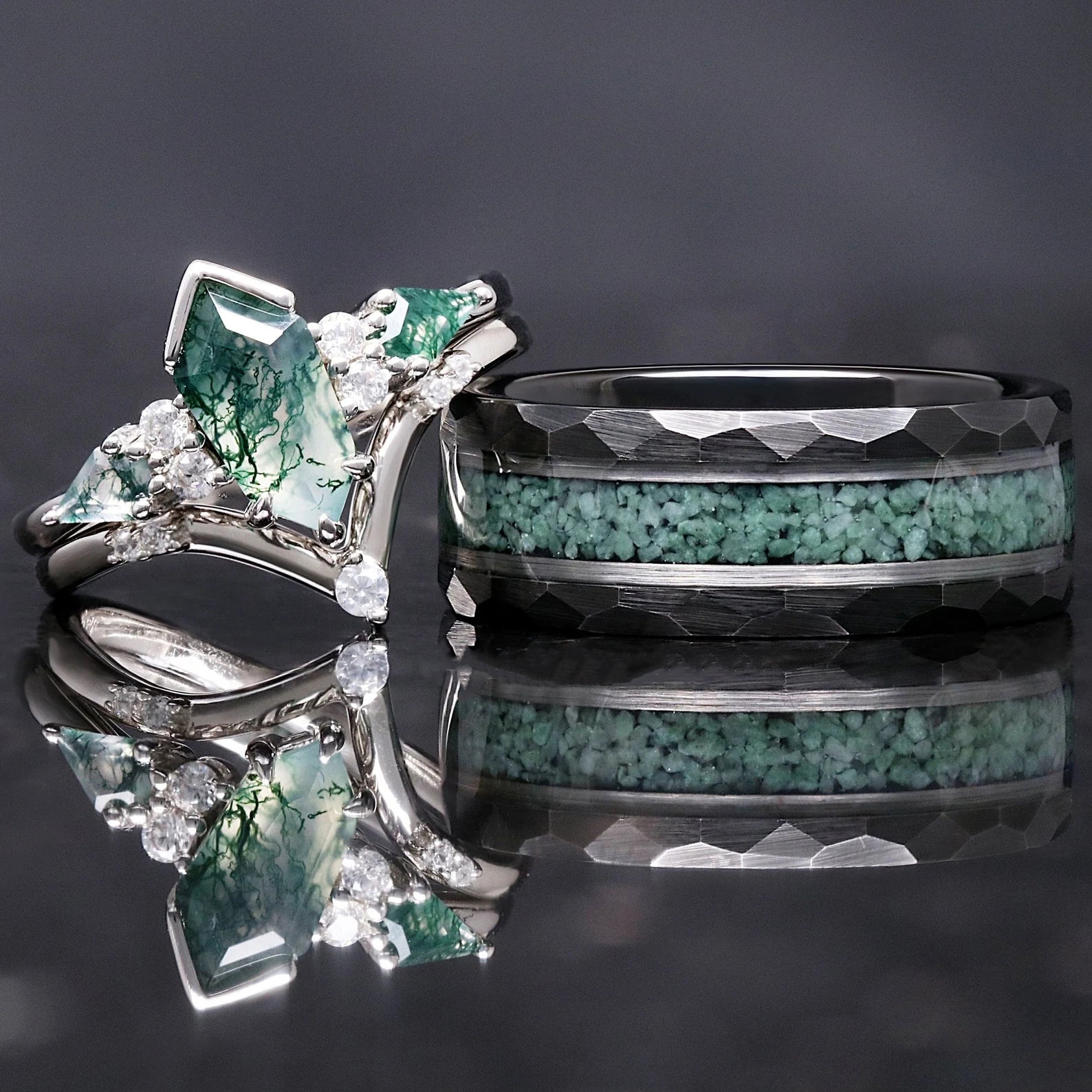 Ensemble de bagues Mossy Charm
