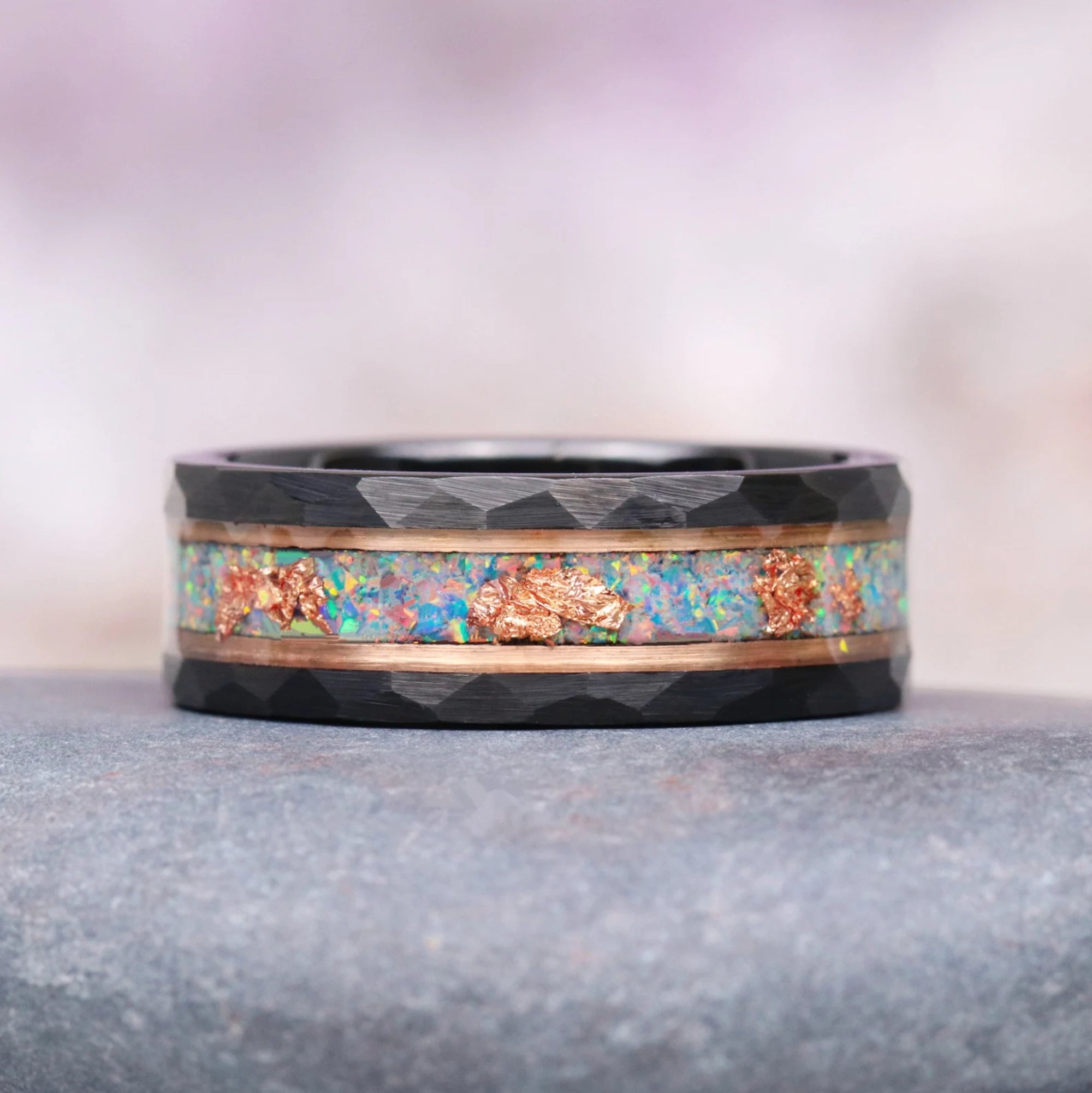 Aura - Ringe Set - WOLFRAM / STERLING SILBER - Monetto Ringe