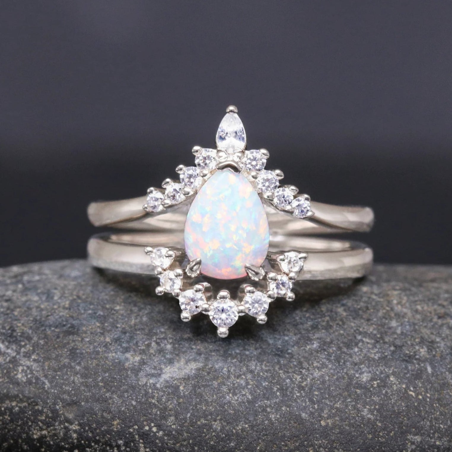 Zenit - Ringe Set - WOLFRAM / STERLING SILBER - Monetto Ringe